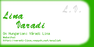 lina varadi business card